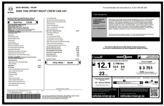 2025 Ram 1500 Sport | DUAL WIRELESS CHARGING PAD | 14.4 INCH - Photo 7