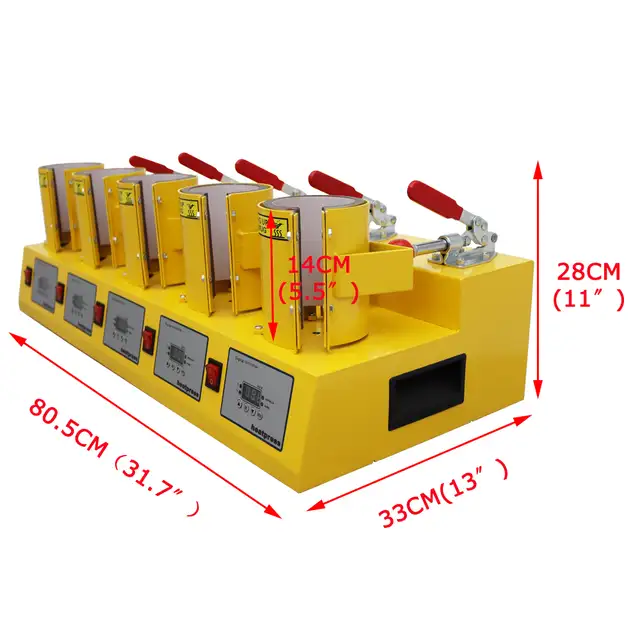11oz 5 Station Yellow Mug Heat Press Print transfer 110014 - Photo 7