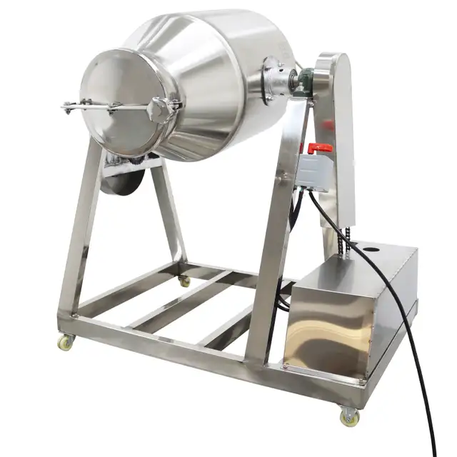 100L 304Stainless Steel Drum Blender Feed Particle Mixer 025702