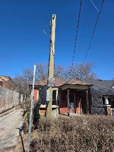 temporary hydro poles