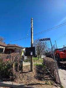 temporary hydro pole