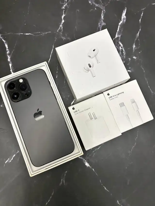 iPhone 14 Pro Max 128gb Airpods/Fast Charger Set/Delivery