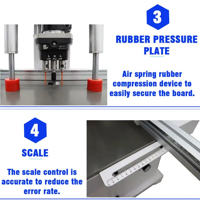 3Z-45-9.5 Pneumatic Hinge Boring Woodworking Drilling 027304 - Photo 4