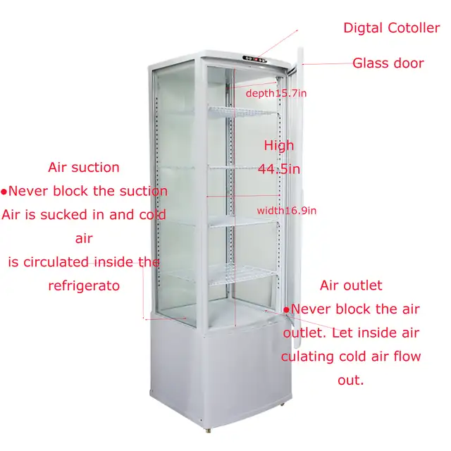 Vertical 5 Layers Cake Refrigerated Glass Display Cabinet 210118 - Photo 5