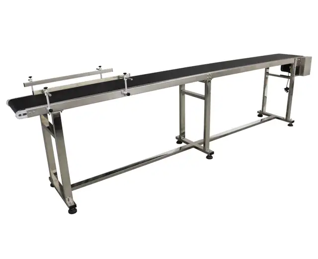 118 inch Length Powered PVC Belt Conveyor 110V 250W 230240