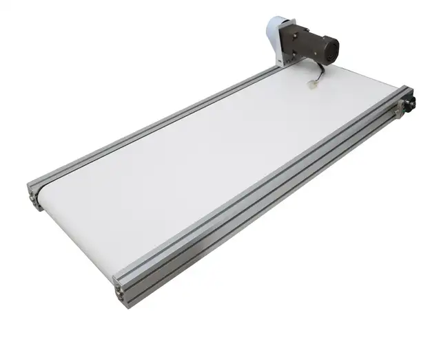 47.215.7' White PVC Mesa Belt Conveyor Power Slider Bed 230555 - Photo 6