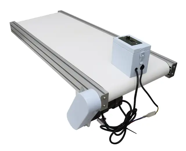 47.215.7' White PVC Mesa Belt Conveyor Power Slider Bed 230555 - Photo 9