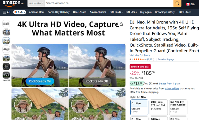 (New)DJI Mini Drone with 4K UHD Camera for Adults, 135g Self Fly - Photo 2