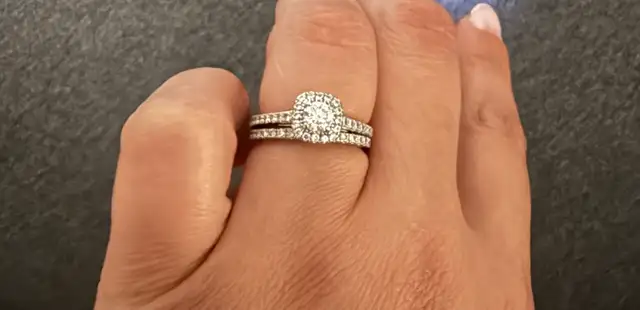 Beautiful white gold wedding set - Photo 2