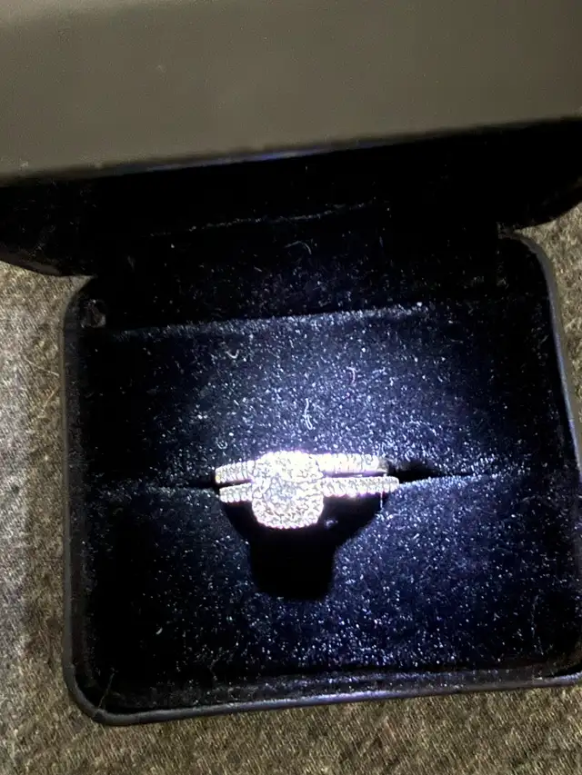 Beautiful white gold wedding set - Photo 4