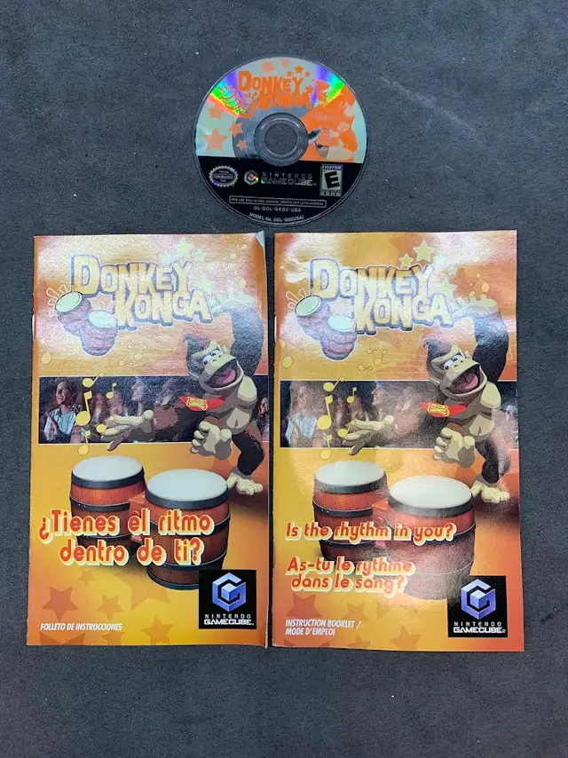 Donkey Konga with Nintendo Gamecube Donkey Kong Bongo Controller - Photo 6