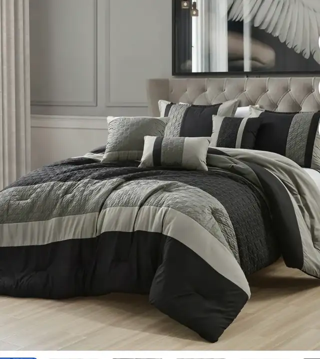 6-Piece Gray Comforter Set - Photo 3
