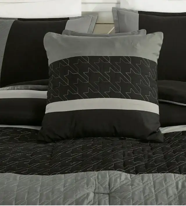 6-Piece Gray Comforter Set - Photo 6