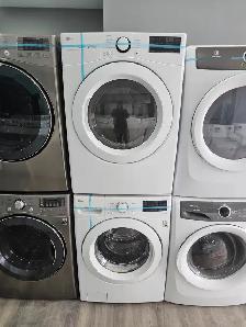 NEWER! LG 27' White Front-Load Stackable Washer & Electric Dryer