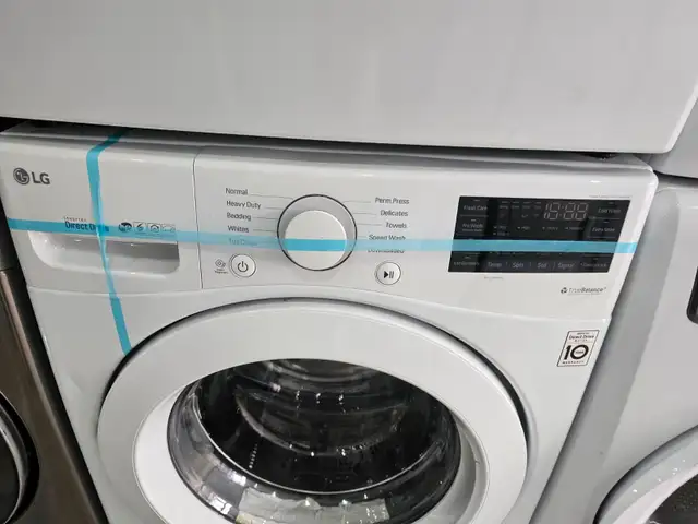 NEWER! LG 27' White Front-Load Stackable Washer & Electric Dryer - Photo 3