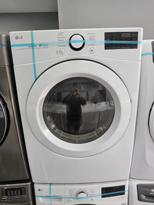 NEWER! LG 27' White Front-Load Stackable Washer & Electric Dryer - Photo 5