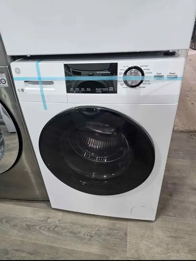 NEWER MODEL! GE 24' White Front-Load Stackable Washer & Dryer - Photo 2
