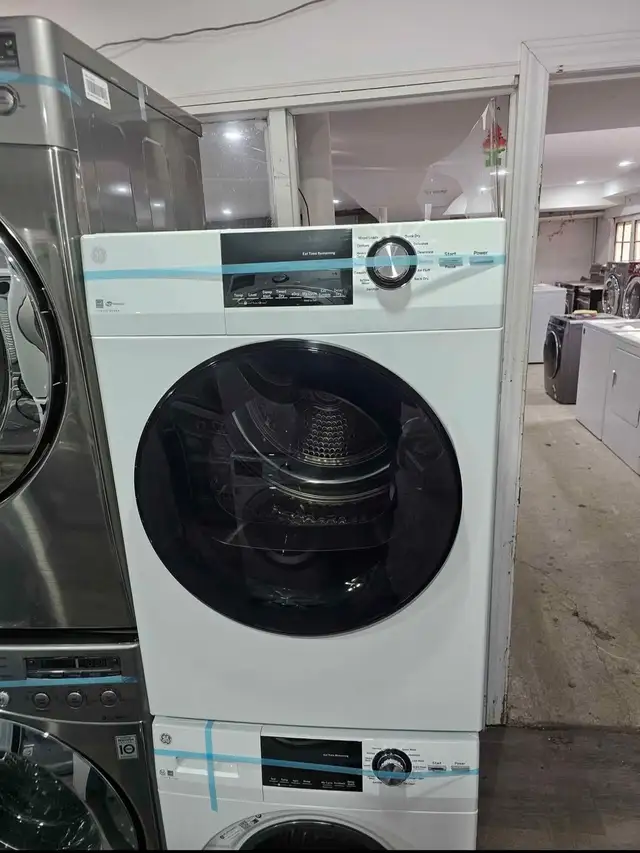 NEWER MODEL! GE 24' White Front-Load Stackable Washer & Dryer - Photo 5