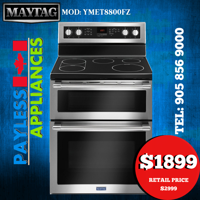 Maytag Range YMET8800FZ 30' Double Oven Electric With True Conve