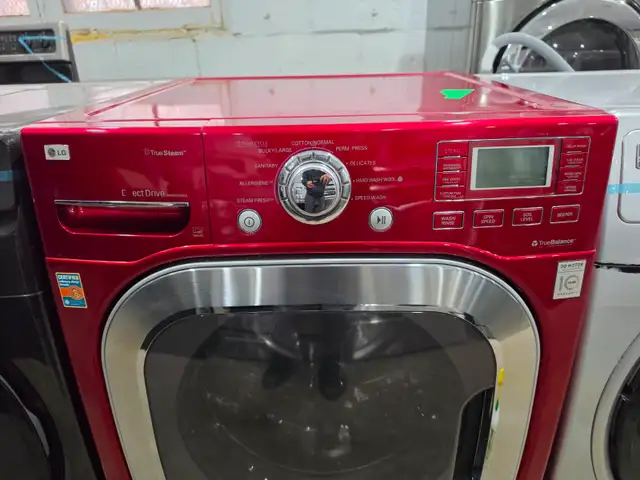 LG 27' CHERRY RED Steam Front-Load Stackable Washer Can DELIVER - Photo 2