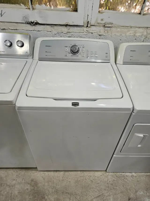 Maytag 27' White Top-Load White Washer & Front-Load Dryer - Photo 2