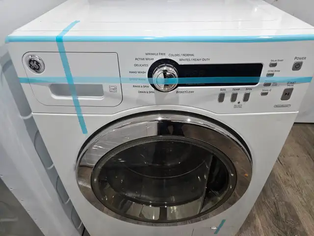WOW! GE 24' White Front-Load Stackable Washer / Washing Machine - Photo 2