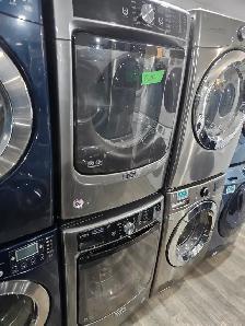 WOW! Maytag 27' Grey Front-Load Stackable Washer GAS Dryer Set