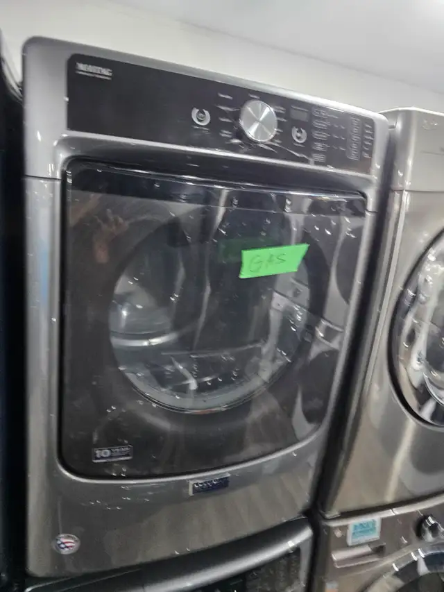 WOW! Maytag 27' Grey Front-Load Stackable Washer GAS Dryer Set - Photo 5