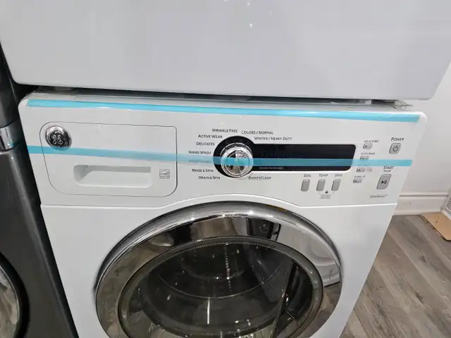 WOW GE 24' White Front-Load Stackable Washer Electric Dryer Set - Photo 3