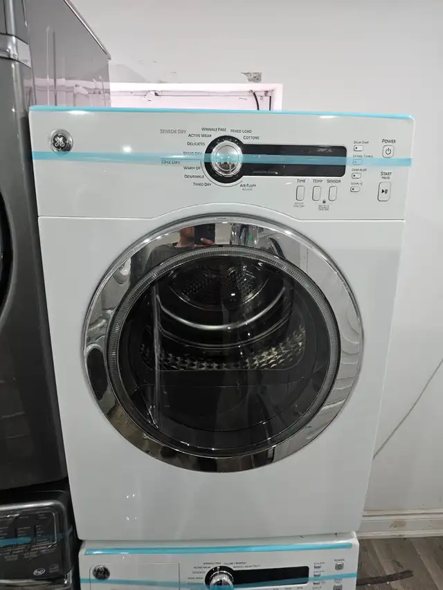 WOW GE 24' White Front-Load Stackable Washer Electric Dryer Set - Photo 5