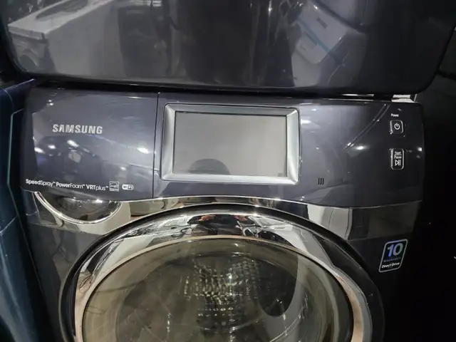 TOUCHSCREEN! Samsung 27' Grey Front-Load Stackable Washer Dryer - Photo 3