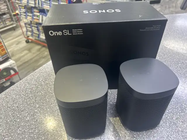 Sonos One SL Shadow Grey Edition 2 Pack Speakers Boxed