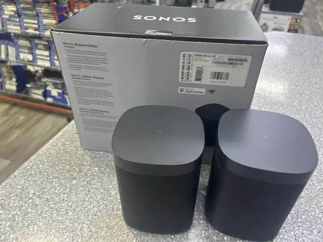 Sonos One SL Shadow Grey Edition 2 Pack Speakers Boxed - Photo 4