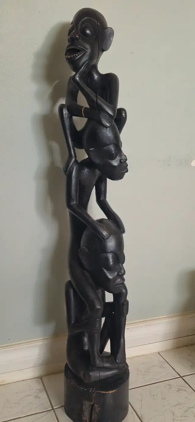 African  tribal style solid wood carving