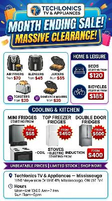 Month-End Mega Sale – TVs & Appliances at Cheap price's