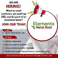 Metal Roof Installer Wanted