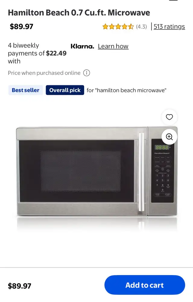 Hamilton Beach 0.7 Cu. Ft. Microwave 700W - Photo 5