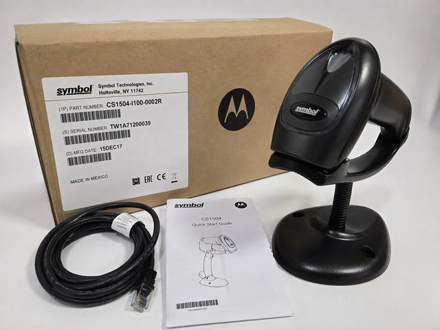 NEW MOTOROLA SYMBOL CS1504 SCANNERS CS1504-I100-0002R  - BLACK