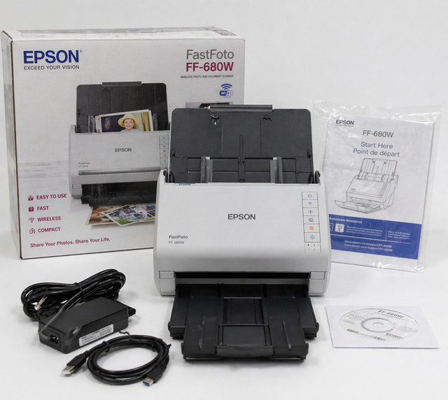 NEW EPSON FASTFOTO FF-680W HIGH SPEED Wireless Photo & Document