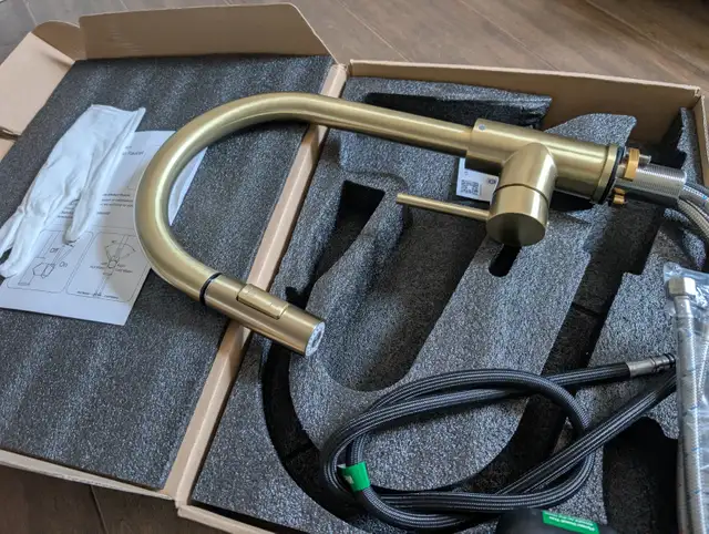 Brand New Gold Pull Out Kitchen Faucet For Sale - Photo 5