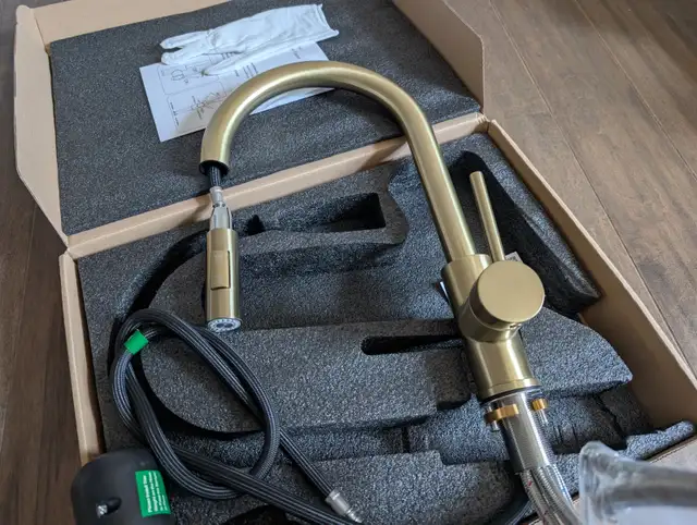 Brand New Gold Pull Out Kitchen Faucet For Sale - Photo 6