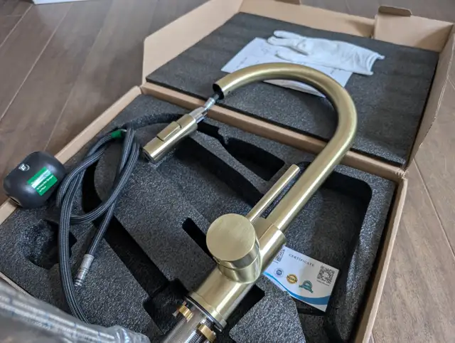 Brand New Gold Pull Out Kitchen Faucet For Sale - Photo 8