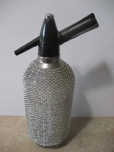 Vintage Large 14' ACC Syphon Seltzer Bottle Chain Wire Mesh