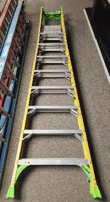 Assorted Ladders: Featherlite, Louisville, Werner, Mastercraft