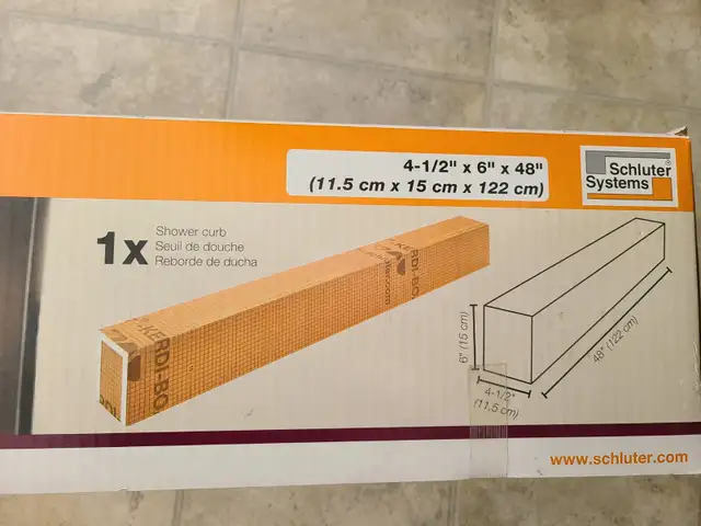 Schluter KERDI-Board-SC Shower Curb 48 '