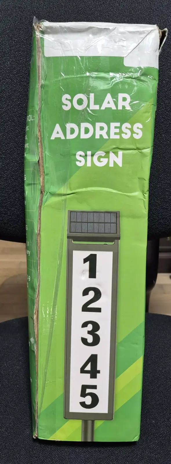 SOLAR ADDRESS SIGN – LED – EASY INSTALL – NEW – $25 - Photo 2