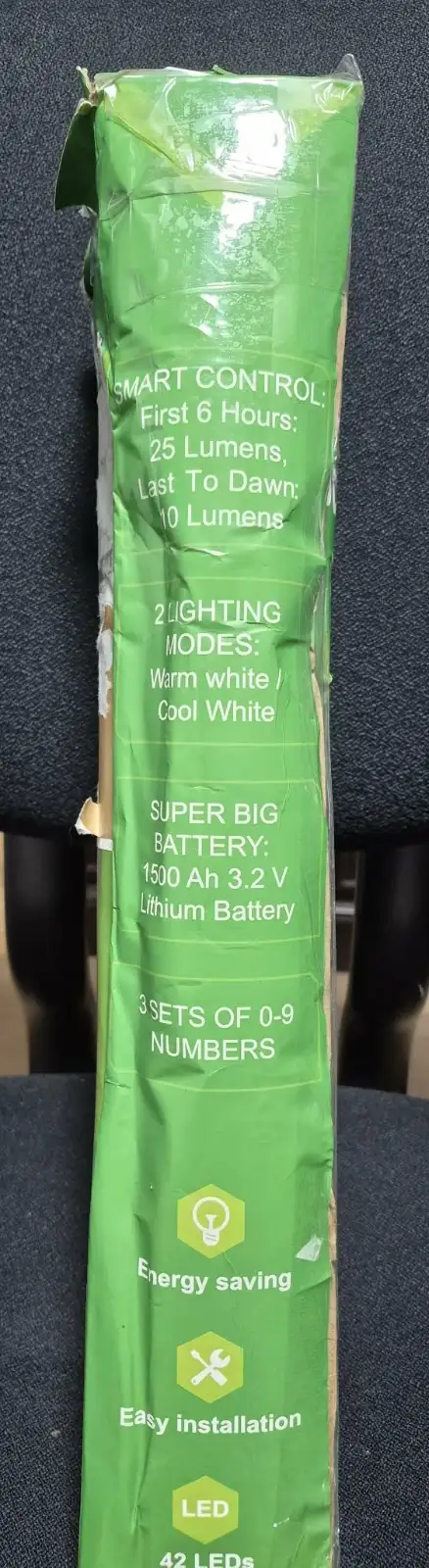 SOLAR ADDRESS SIGN – LED – EASY INSTALL – NEW – $25 - Photo 4