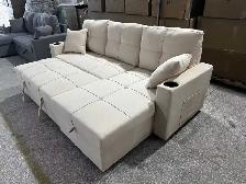 PULL OUT  3'4'5'6,7(BRAND NEW)L SHAPE SOFA BED