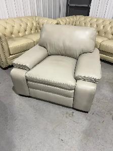 Oversized leather arm chair