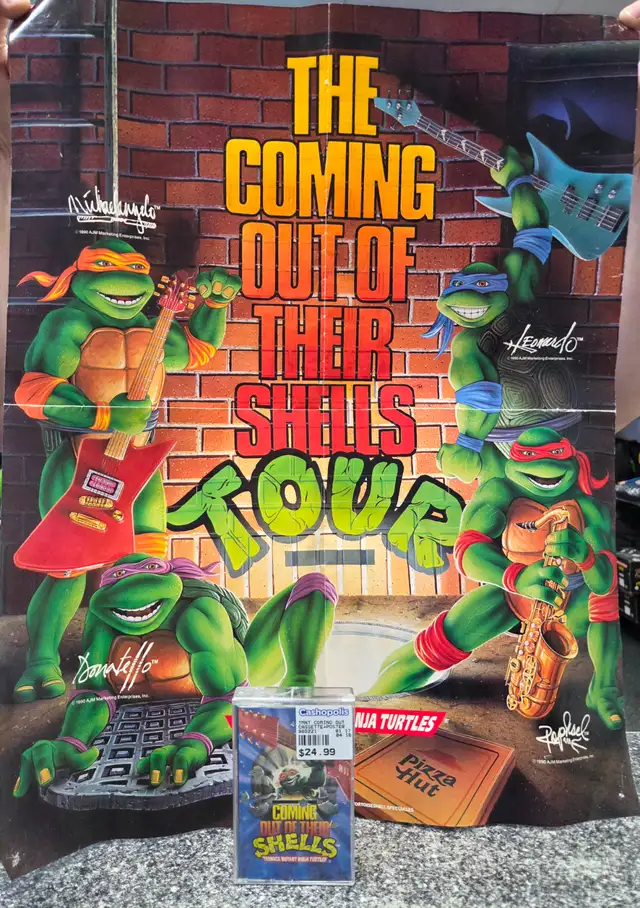TMNT Coming out of their Shells Cassette & Poster @ Cashopolis!